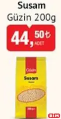 GÜZİN SUSAM 200 G fiyat ve kampanya bilgisi